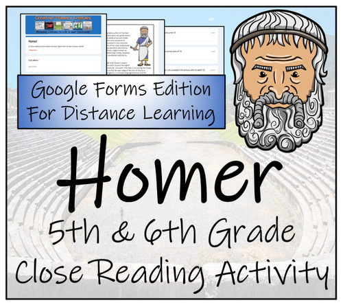 Homer Close Reading Activity Digital & Print | 5th Grade & 6th Grade
