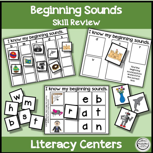 Beginning Sounds Literacy Centers Skill Review