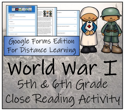 World War I Overview Close Reading Activity Digital & Print | 5th & 6th Grade
