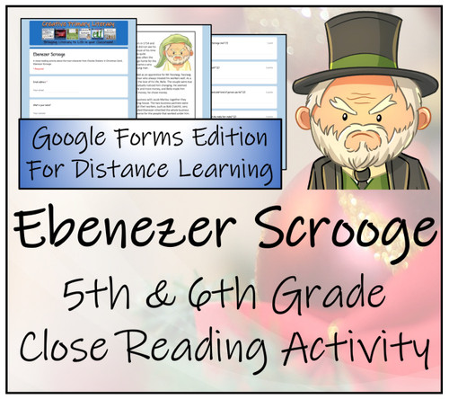 Ebenezer Scrooge Close Reading Activity Digital & Print | 5th Grade & 6th Grade