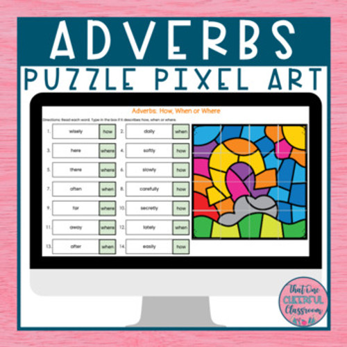 Adverbs Puzzle Pixel Art