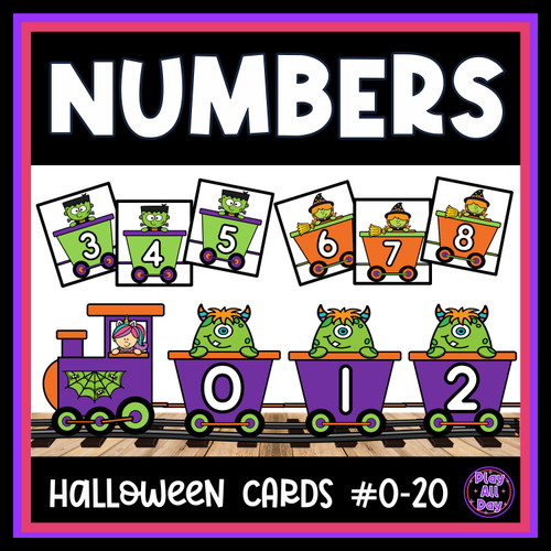Halloween Number Train | Number Cards 0 to 20