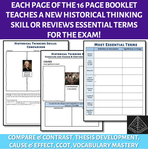 AP US History Period 3 Workbook | Skill Building for DBQ, SAQ, MCQ, & Test Prep!