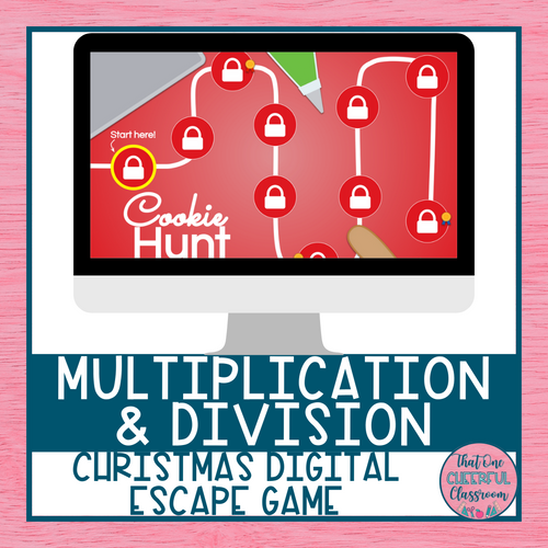 Multiplication and Division Christmas Digital Math Escape Game
