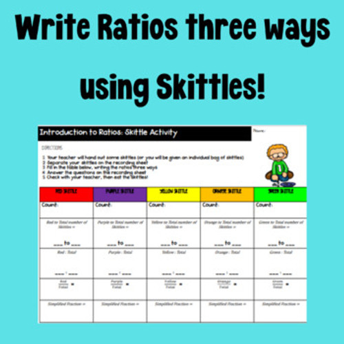 Introduction to Ratios Activity - Skittles Math