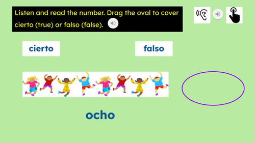 Los Numeros (Numbers in Spanish) Matching | Discrimination | Interactive