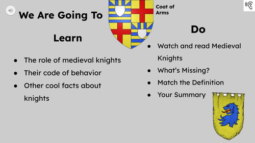 Medieval Knights Informational Text Reading Passage and Activities