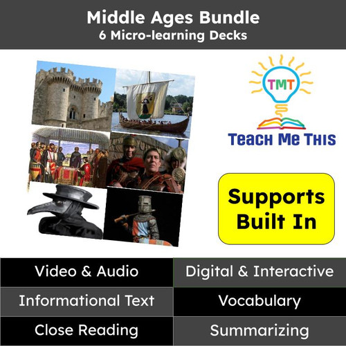 Middle Ages Informational Text Reading Passage and Activities BUNDLE