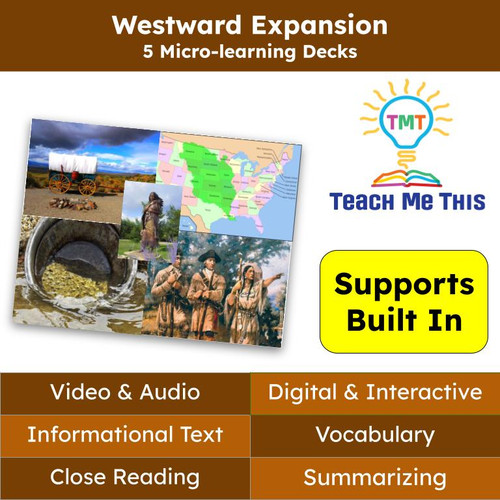 Westward Expansion Informational Text Reading Passage and Activities BUNDLE