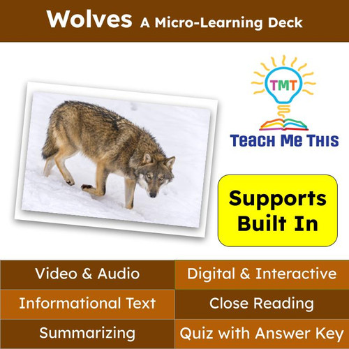 Wolves Informational Text Reading Passage and Activities