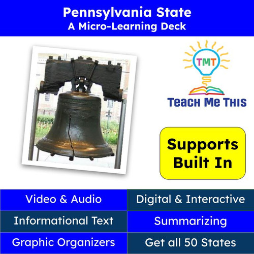 Pennsylvania (50 States and Capitals) Informational Text and Activities