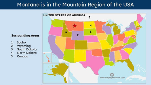 Montana (50 States and Capitals) Informational Text and Activities