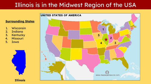 Illinois (50 States and Capitals) Informational Text and Activities