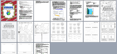 Geography: European Interactive Notebook with QR Codes