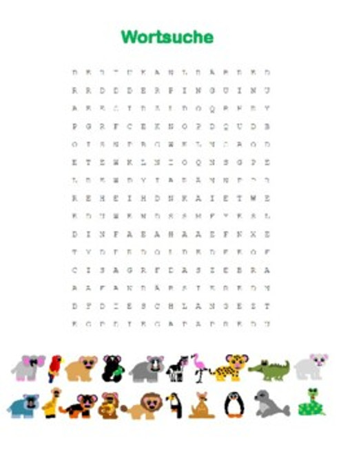 German Zoo Animal Puzzles