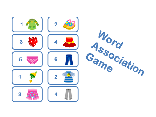 Spot the Match game for Clothing Vocabulary : Works in ANY Language / ESL