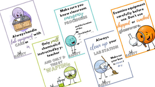 lab safety rules posters