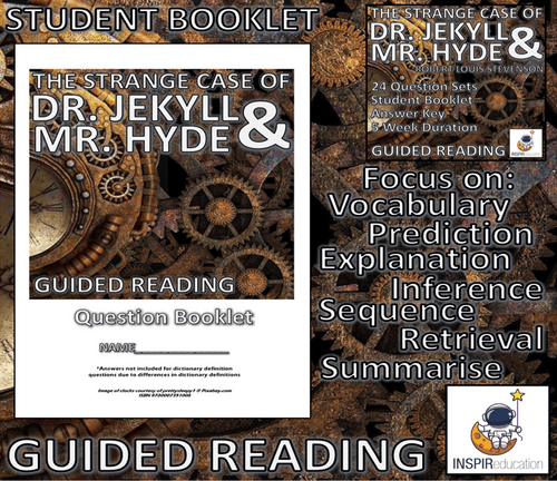 GUIDED READING: Dr Jekyll and Mr Hyde by RL Stevenson - Question Sets and Answer Keys