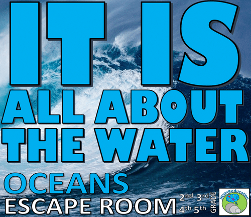 Geography ESCAPE ROOM - OCEANS - 5 Oceans, 10 Challenges, Answer Key, Resources and Student Workbook