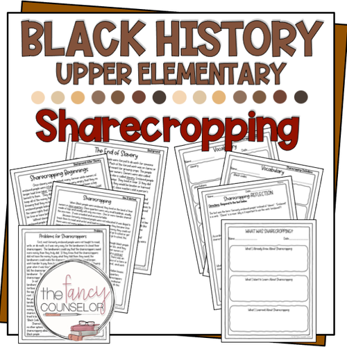 Black History Upper Elementary Sharecropping after Civil War