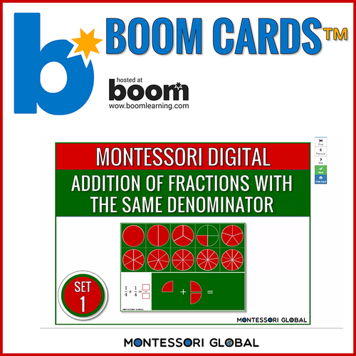 Adding Fractions with Like Denominators using Montessori Fraction Insets