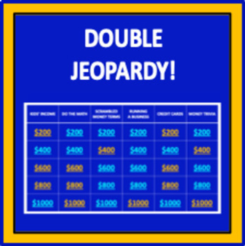 Financial Literacy for Middle School Jeopardy