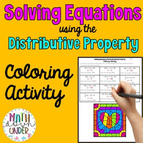 Solving Equations using the Distributive Property Coloring Activity