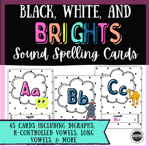 Black, White, and Brights- Elementary Sound Spelling Wall