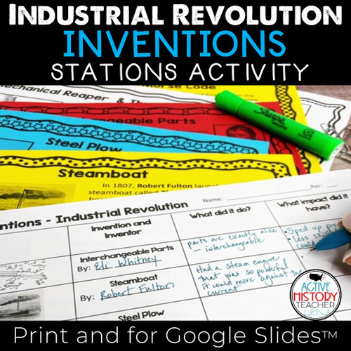Industrial Revolution Inventions:  Stations Activity