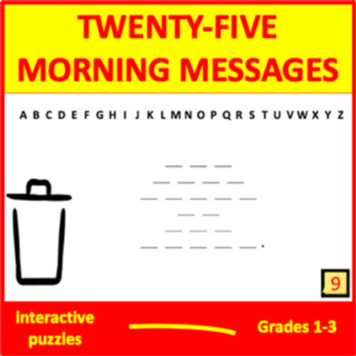 Morning Messages for Early Elementary: Set 1