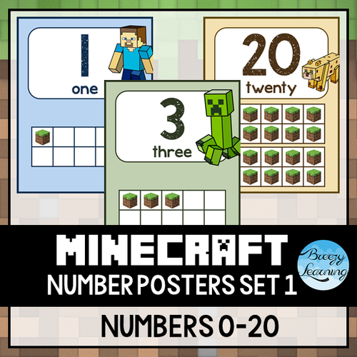 Cool Minecraft ABC Alphabet Posters / Flashcards