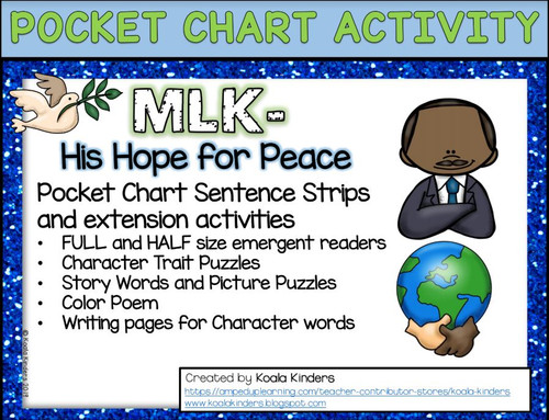 MLK Pocket Chart Activity and Printable Readers