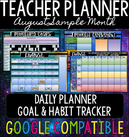 Teacher Planner - August Sample Month - Google Drive