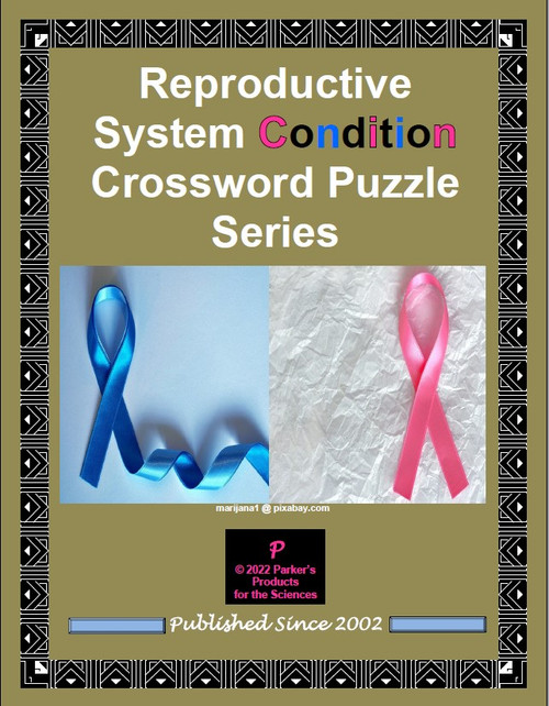 Reproductive System Condition Crossword Puzzle Set