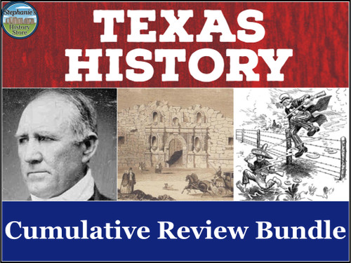 Texas History Cumulative Review Bundle