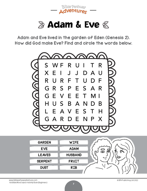 Bible Word Search Activity Book for Beginners