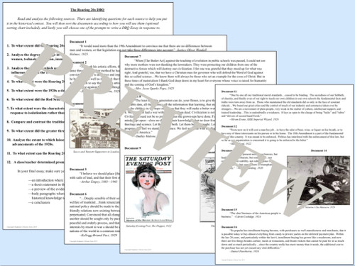 The Roaring 20s DBQ