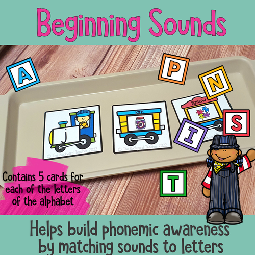 Here Comes the Train Beginning Sound Activity for Pre-K and Kindergarten