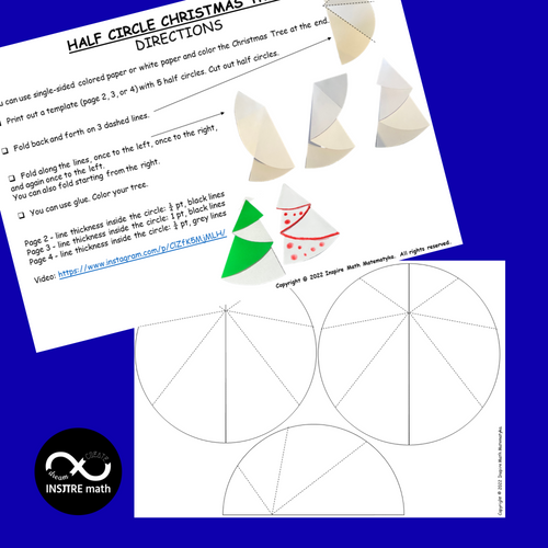 FREE Half Circle Christmas Tree Craft Bulletin Board Math Activities Geometry