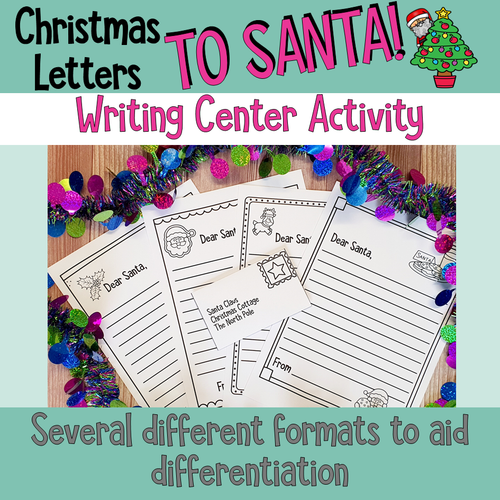 Letters to Santa Christmas Writing Center