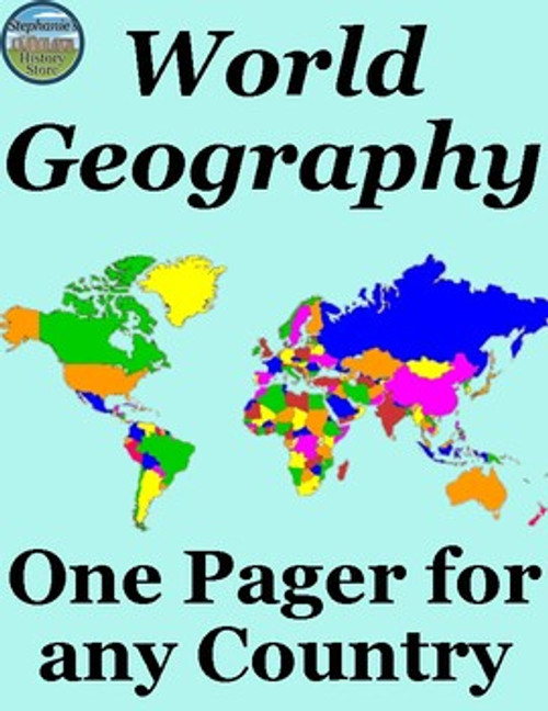 World Geography One Pager