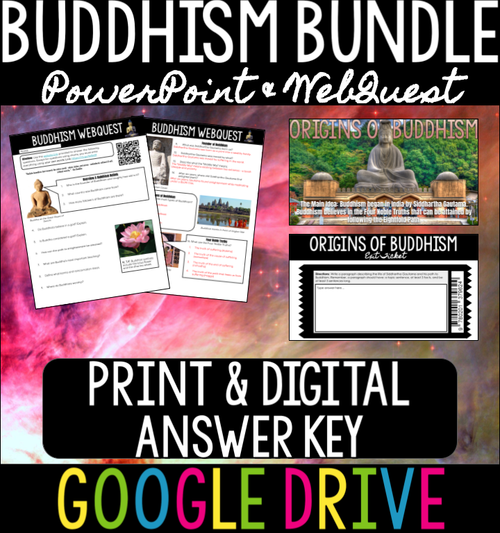 Buddhism Bundle - PowerPoint & WebQuest, Answer Key