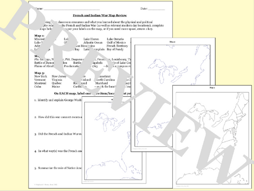 French and Indian War Mind Map Project - Amped Up Learning