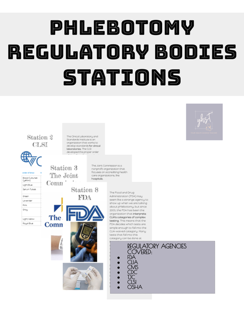 Phlebotomy Regulatory Agencies Stations