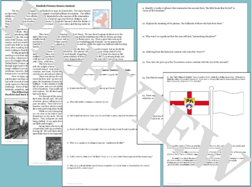 Dunkirk Primary Source Analysis