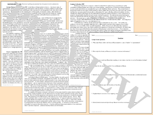 Anti-Federalist Papers Primary Source Analysis