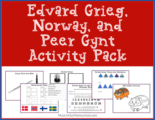 Edvard Grieg and Peer Gynt Music Lesson Composer Study worksheets activities