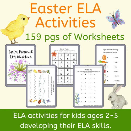 Preschool Easter ELA Activities