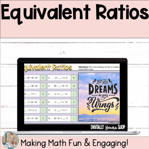 Equivalent Ratios Digital Self-Checking Activity (12) 