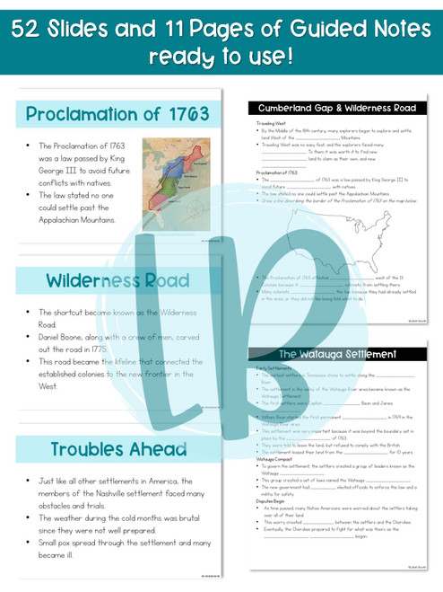 Early Tennessee History PowerPoint and Guided Notes